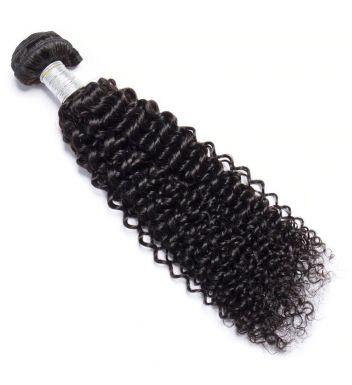  Brazilian Bundle Kinky Curl 24 Inch Bundle Human Hair Pieces Natural Color