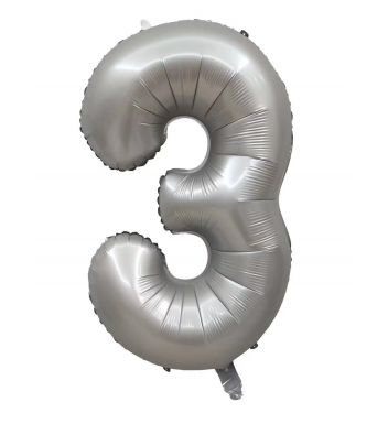 32 inch foil silvier number balloons