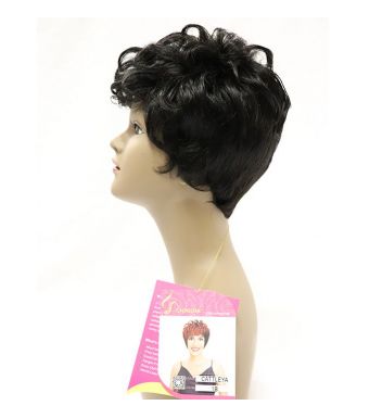 Short Brazilian Peruvian 100%Human Hair Wigs Pixie Cut Wigs Cattleya 1B